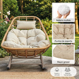 Sillon Mecedor Nido Ratan Diseno Moderno Comodo Y Envolvente