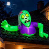 Inflable Halloween Zombie Gigante Emergente Luces Led 1.40 M Verde Claro