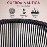 Comedor Jardin Ext 6pz Moderno Recubrimiento Tipo Madera