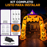 Inflable Halloween Arco Calabaza Bruja Gigante 3.66m Luz Led Naranja