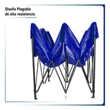 Carpa Toldo 3x3 Reforzado Azul Plegable Impermeable Jardin AZUL