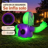 Inflable Halloween Zombie Gigante Emergente Luces Led 1.40 M Verde Claro