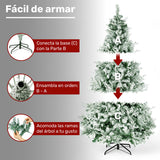 Arbol Navidad Nevado 1.90m Pino Navideño Escarcha Nieve