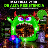 Inflable Halloween Arco Monstruo Boca Gigante 3.14m Luz Led Verde