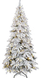 Arbol Navidad Luces Led Super Nevado 1.9m Pino Navideño