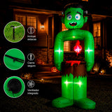 Inflable Halloween Frankenstein 1.8m Jardin Exterior Luz Led Verde