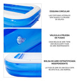 Alberca Inflable Rectangular Familiar 990l 290x180x43cm Color Azul
