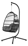 Columpio Exterior Hamaca Silla Colgante Terraza Jardin Color Negro