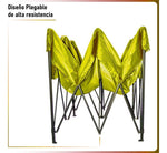 Carpa Toldo 3x3 Reforzado Plegable Impermeable Jardin Carpa Amarillo