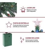 Arbol Navidad Led Fibra Optica 180 Cm 200 Ramas + Estrella