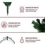 Arbol Navidad Verde Frondoso 2.20 Cm Luces Led 1104 Ramas