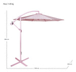 Sombrilla Moderna 2.9 M Jardin Exterior Playa Terraza	Color Rosa