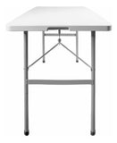 Mesa Plegable 1.22m Plastico Tipo Portafolio Jardin Eventos