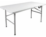 Mesa Plegable 1.22m Plastico Tipo Portafolio Jardin Eventos