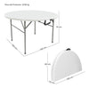 Mesa Plegable Portatil Redonda 1.20m Tipo Portafolio Jardin
