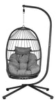 Columpio Exterior Hamaca Silla Colgante Terraza Jardin Color Negro
