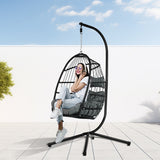 Columpio Exterior Hamaca Silla Colgante Terraza Jardin Color Negro
