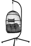 Columpio Exterior Hamaca Silla Colgante Terraza Jardin Color Negro
