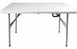 Mesa Plegable 1.22m Plastico Tipo Portafolio Jardin Eventos