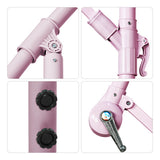Sombrilla Moderna 2.9 M Jardin Exterior Playa Terraza	Color Rosa