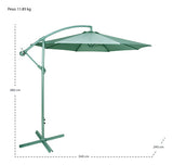 Sombrilla Moderna 2.9 M Jardin Exterior Playa Terraza	Color menta