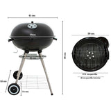 Parrilla Movil Asador Carbon Jumbo Premium Diametro 22
