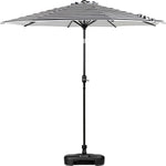 Sombrilla Jardin Exterior Playa 2.70m 45° Inclinacion Color Negro Rayado