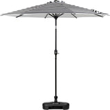 Sombrilla Jardin Exterior Playa 2.70m 45° Inclinacion Color Negro Rayado