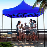 Carpa Toldo 3x3 Reforzado Azul Plegable Impermeable Jardin AZUL