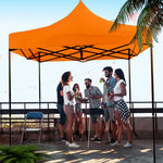 Carpa Toldo 3x3 Reforzado Plegable Impermeable Jardin Carpa Naranja