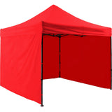 Carpa Toldo 3x3 Mts Plegable Lona Impermeable Con Paredes Rojo