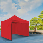 Carpa Toldo 3x3 Mts Plegable Lona Impermeable Con Paredes Rojo