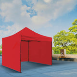 Carpa Toldo 3x3 Mts Plegable Lona Impermeable Con Paredes Rojo