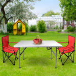 Mesa Plegable 1.22m Plastico Tipo Portafolio Jardin Eventos