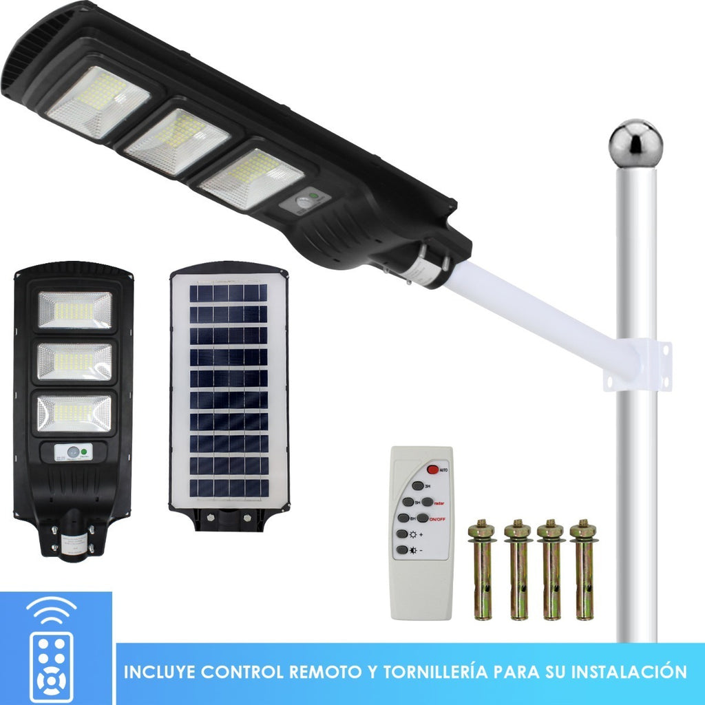 Lampara Solar Led 180w Luminaria Suburbana Alumbrado Publico – Jardimex