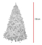 Arbol Navidad 1.90m Artificial Blanco Pino Frondoso Jardimex