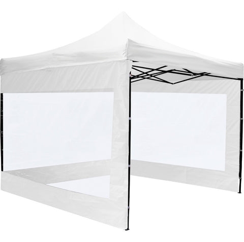 Carpa 3x3 Toldo con Paredes Transparentes Plegable Carpa Blanco