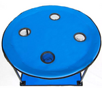 Mesa Plegable Jardin Camping Playa Alberca Portavasos azul