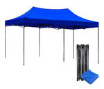 Carpa Toldo 6x3 Mts Plegable Impermeable Reforzado Retractil Azul